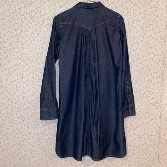 Vintage Diesel Dark Wash  / Button Down Collar Neckline Western Americana Dress - Picture 13 of 13
